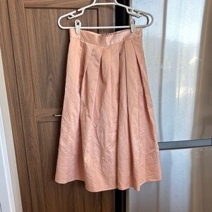 Banana Republic peach pink Pleated satin Skirt